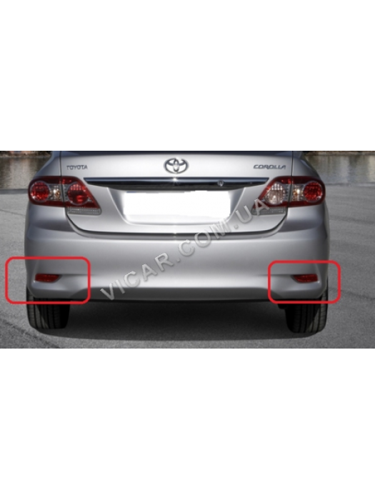 Габариты заднего бампера LED Toyota Corolla (10-12)